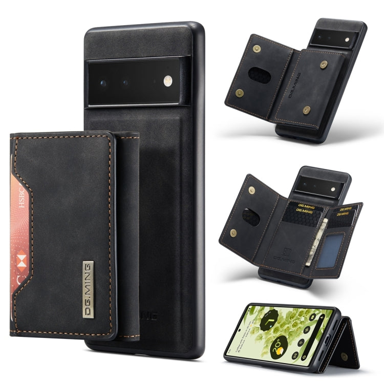 DG.MING M2 Series 3-Fold Multi Card Bag + Magnetic Back Cover Case, For Google Pixel 6 Pro