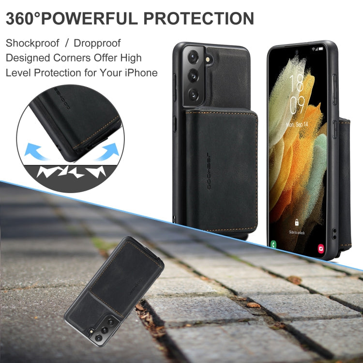 JEEHOOD Magnetic Zipper Horizontal Flip Phone Leather Case, For Samsung Galaxy S22 5G, For Samsung Galaxy S22+ 5G