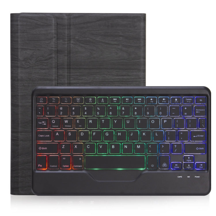 SFGOS Tri-color Backlit Tree Texture Bluetooth Keyboard Leather Case, SFGOS Black + Black, SFGOS Black + White
