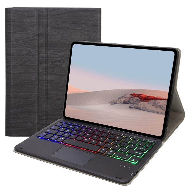 SFGO-AS Tree Texture Backlight Bluetooth Keyboard Leather Case with Touchpad, SFGO-AS