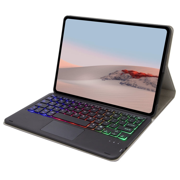 SFGO-AS Tree Texture Backlight Bluetooth Keyboard Leather Case with Touchpad, SFGO-AS