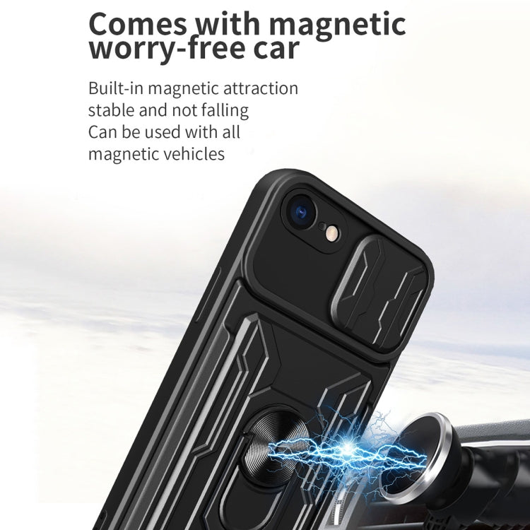 Sliding Camshield Card Phone Case, For iPhone 7 / 8 / SE 2022 / SE 2020, For iPhone 7 Plus / 8 Plus