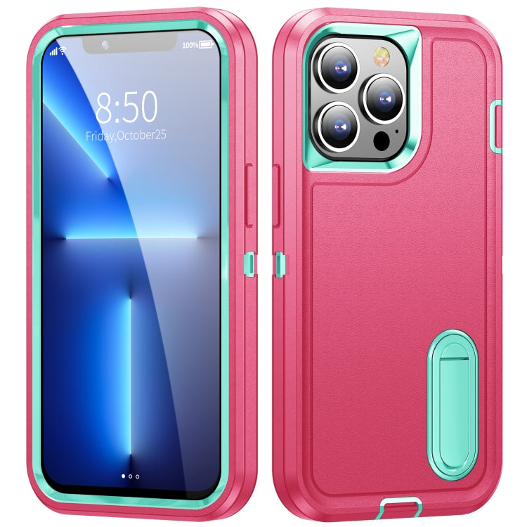 3 in 1 Rugged Holder Phone Case, For iPhone 13 Pro Max, For iPhone 12 / 12 Pro