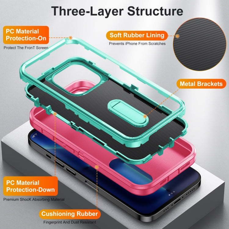 3 in 1 Rugged Holder Phone Case, For iPhone 12 Pro Max, For iPhone 11, For iPhone 11 Pro