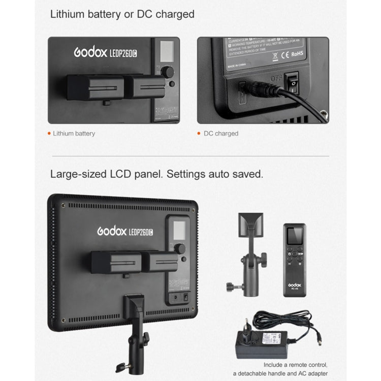 Godox LEDP260C LED Video Shoot Light, LEDP260C