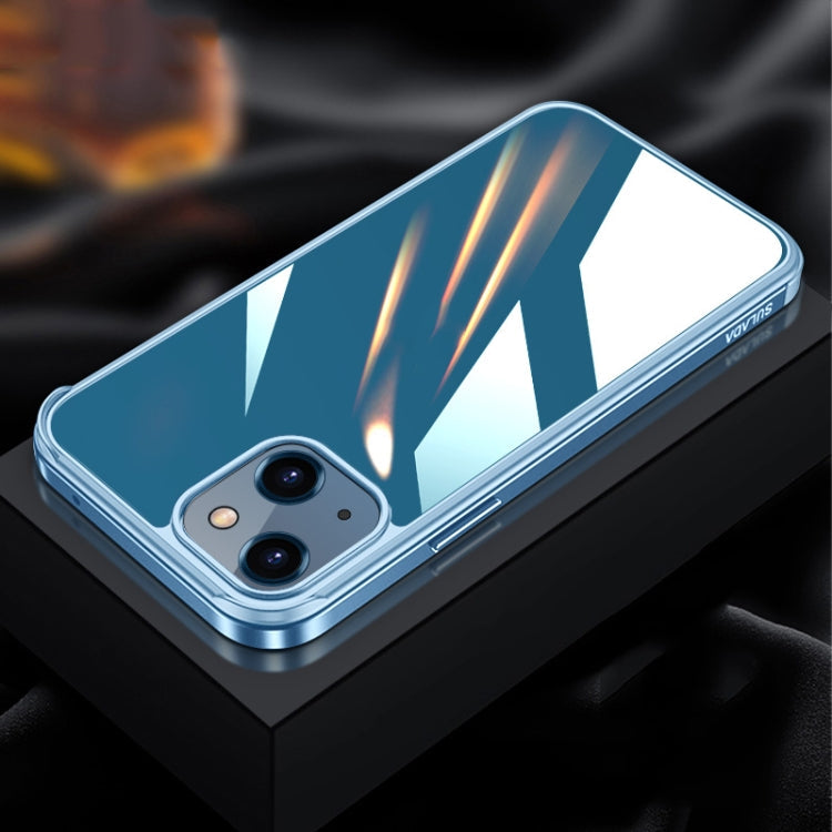 SULADA Metal Frame + Nano Glass + TPU Phone Case, For iPhone 13 mini, For iPhone 13, For iPhone 13 Pro