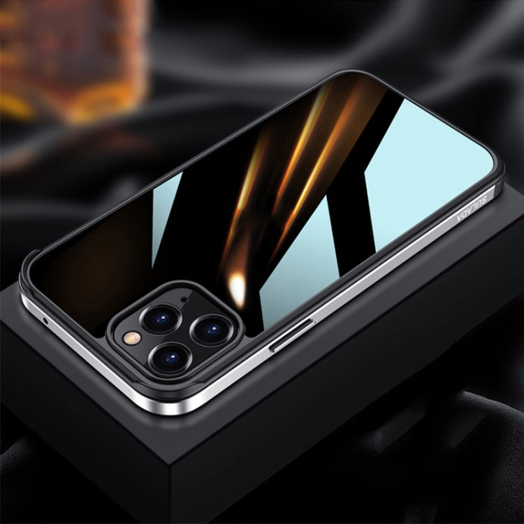 SULADA Metal Frame + Nano Glass + TPU Phone Case, For iPhone 13 mini, For iPhone 13, For iPhone 13 Pro