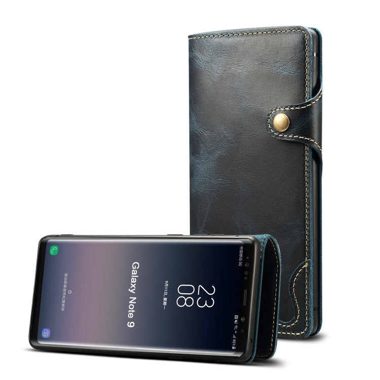 Denior Oil Wax Cowhide Magnetic Button Horizontal Flip Leather Case with Card Slots & Wallet, For Galaxy Note9, For Huawei Mate 20, For Galaxy S10, For Galaxy S10e, For Galaxy S10 Plus, For Galaxy Note 10