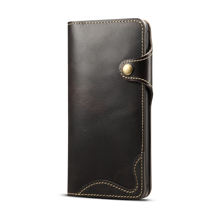 Denior Oil Wax Cowhide Magnetic Button Horizontal Flip Leather Case with Card Slots & Wallet, For Galaxy Note9, For Huawei Mate 20, For Galaxy S10, For Galaxy S10e, For Galaxy S10 Plus, For Galaxy Note 10