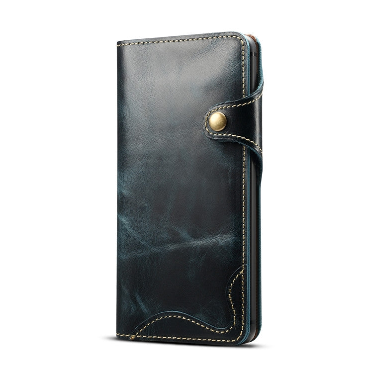 Denior Oil Wax Cowhide Magnetic Button Horizontal Flip Leather Case with Card Slots & Wallet, For Galaxy Note9, For Huawei Mate 20, For Galaxy S10, For Galaxy S10e, For Galaxy S10 Plus, For Galaxy Note 10