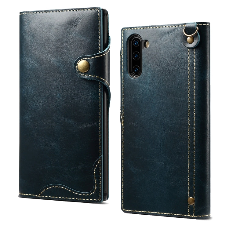 Denior Oil Wax Cowhide Magnetic Button Horizontal Flip Leather Case with Card Slots & Wallet, For Galaxy Note9, For Huawei Mate 20, For Galaxy S10, For Galaxy S10e, For Galaxy S10 Plus, For Galaxy Note 10
