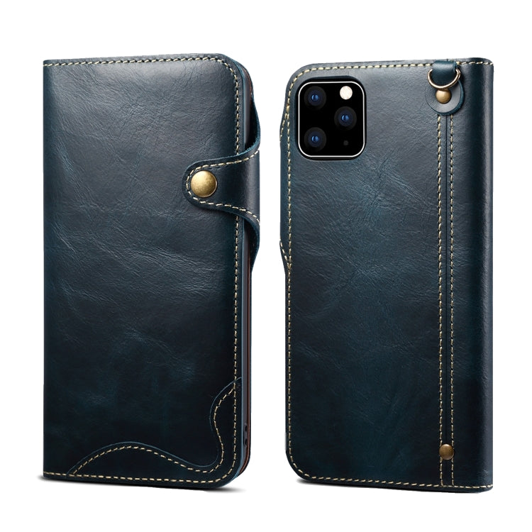 Denior Oil Wax Cowhide Magnetic Button Horizontal Flip Leather Case with Card Slots & Wallet, For Galaxy Note 10 Plus, For iPhone 11, For iPhone 11 Pro, For iPhone 11 Pro Max