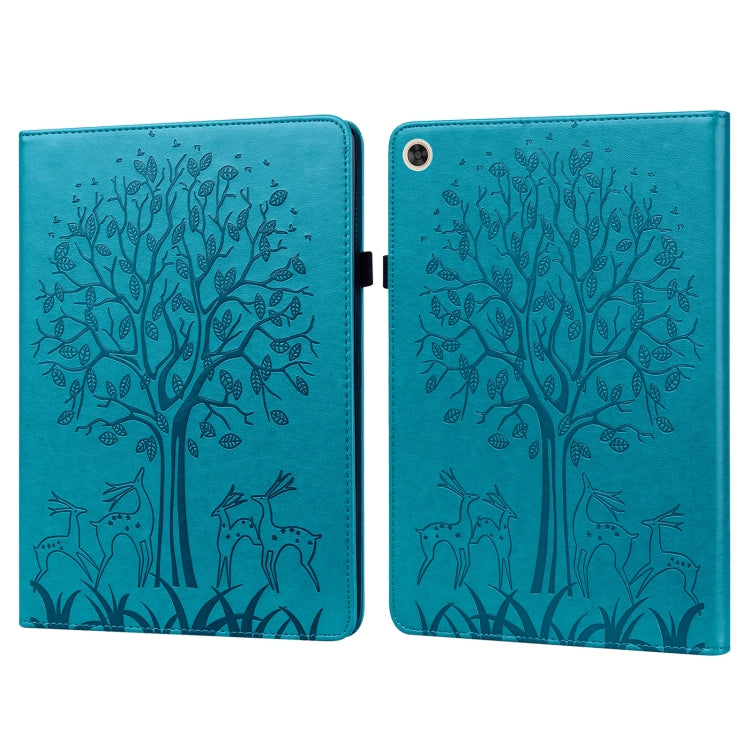 Tree & Deer Pattern Pressed Printing Leather Tablet Case, For OPPO Pad 11 inch, For OPPO Realme Pad 10.4 inch, For Huawei MatePad T 10s 10.1 inch / T 10 9.7 inch, For Lenovo Legion Y700