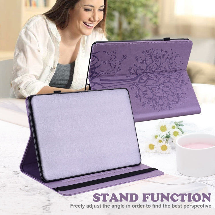Tree & Deer Pattern Pressed Printing Leather Tablet Case, For iPad mini 6 2021 / mini 2024, For Samsung Galaxy Tab A8 10.5 2021 SM-X200 / SM-X205