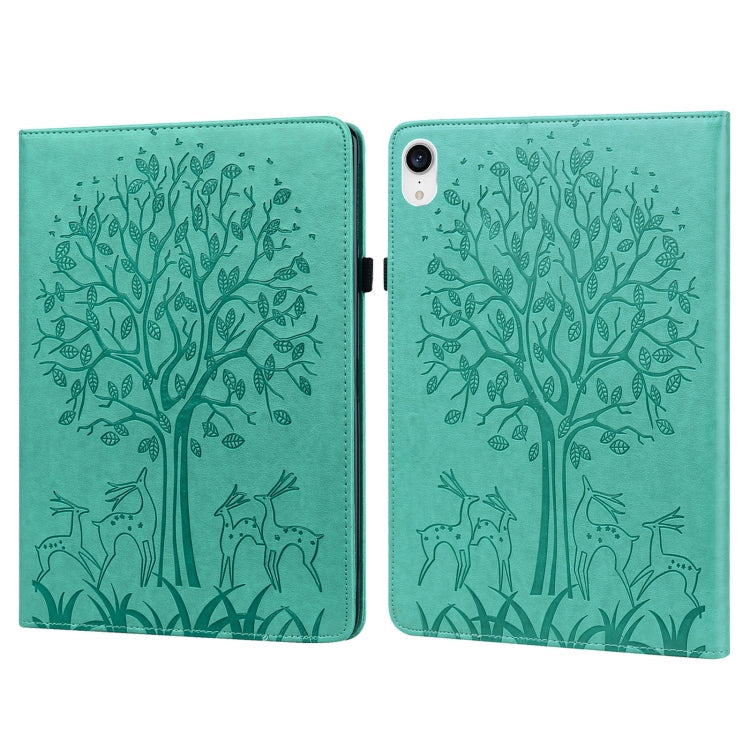 Tree & Deer Pattern Pressed Printing Leather Tablet Case, For iPad mini 6 2021 / mini 2024, For Samsung Galaxy Tab A8 10.5 2021 SM-X200 / SM-X205