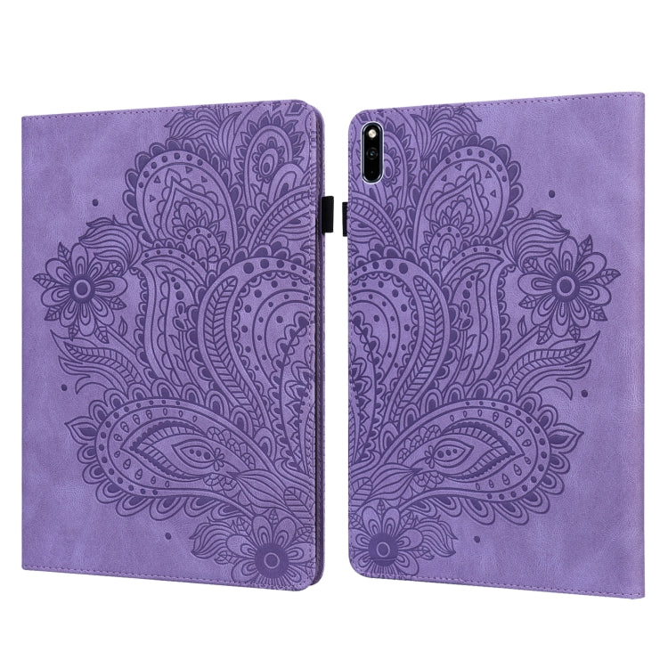 Peacock Embossed Pattern TPU + PU Leather Tablet Case, For Huawei MatePad 10.4, For Huawei MatePad T8 8.0 2020, For Huawei MediaPad T3 10, For Huawei MediaPad T5 10