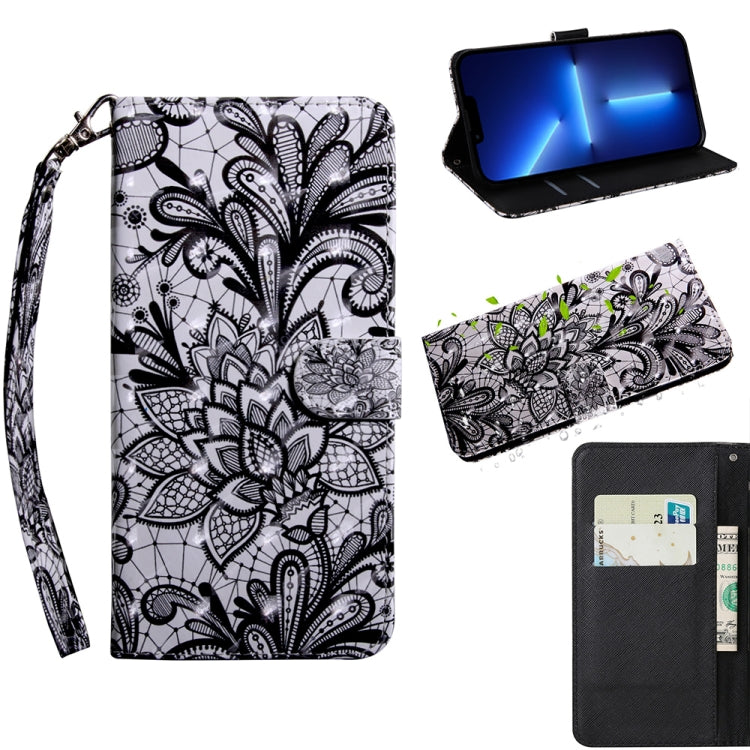 3D Painting Pattern Coloured Drawing Leather Phone Case, For iPhone 13 Pro Max, For iPhone 13 Pro