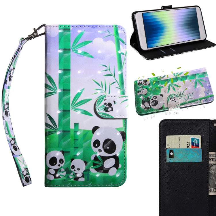 3D Painting Pattern Coloured Drawing Leather Phone Case, For iPhone SE 2022