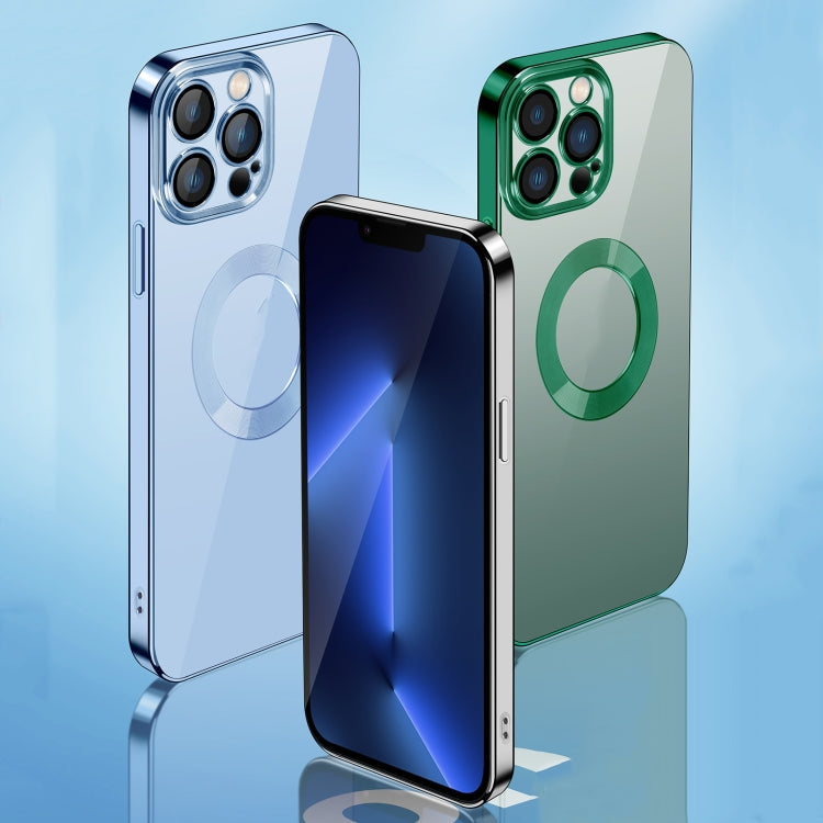 9D Electroplated Edge Len Film Clear PC + TPU Shockproof Case, For iPhone 13 Pro, For iPhone 13 Pro Max