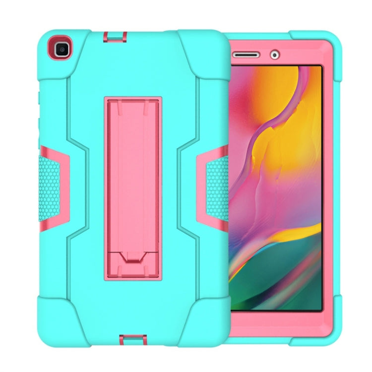Contrast Color Silicone + PC Combination Case with Holder, For Galaxy Tab A 8.0 (2018) T387, For Galaxy Tab A 8.0 (2019) T290