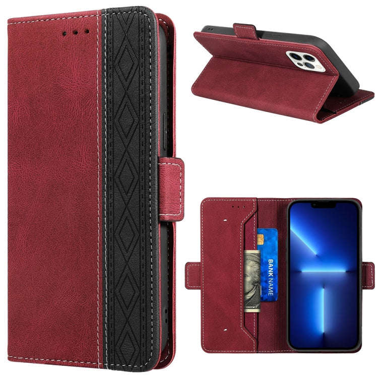 Stitching Magnetic RFID Leather Case, For iPhone 13 mini, For iPhone 13, For iPhone 13 Pro, For iPhone 13 Pro Max, For iPhone 12 mini, For iPhone 12 / 12 Pro