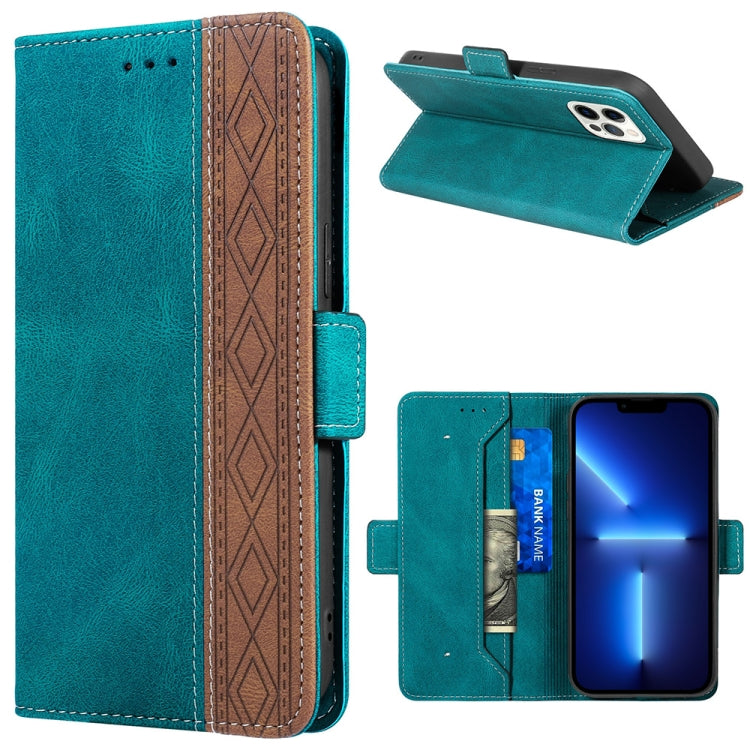 Stitching Magnetic RFID Leather Case, For iPhone 13 mini, For iPhone 13, For iPhone 13 Pro, For iPhone 13 Pro Max, For iPhone 12 mini, For iPhone 12 / 12 Pro