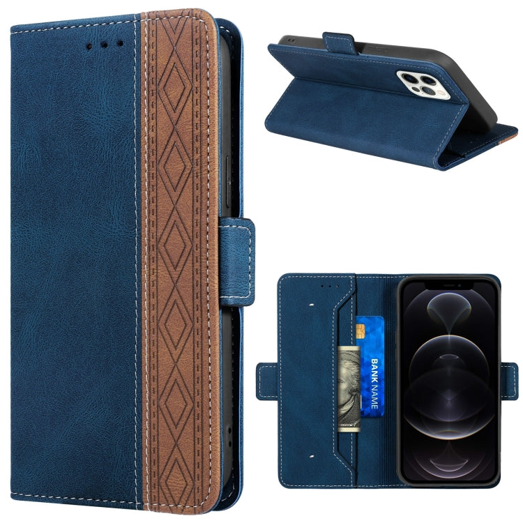Stitching Magnetic RFID Leather Case, For iPhone 13 mini, For iPhone 13, For iPhone 13 Pro, For iPhone 13 Pro Max, For iPhone 12 mini, For iPhone 12 / 12 Pro