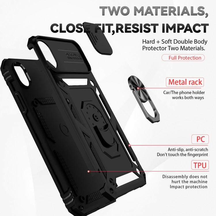 Sliding Camshield Holder Phone Case, For iPhone XR, For iPhone XS / X, For iPhone XS Max