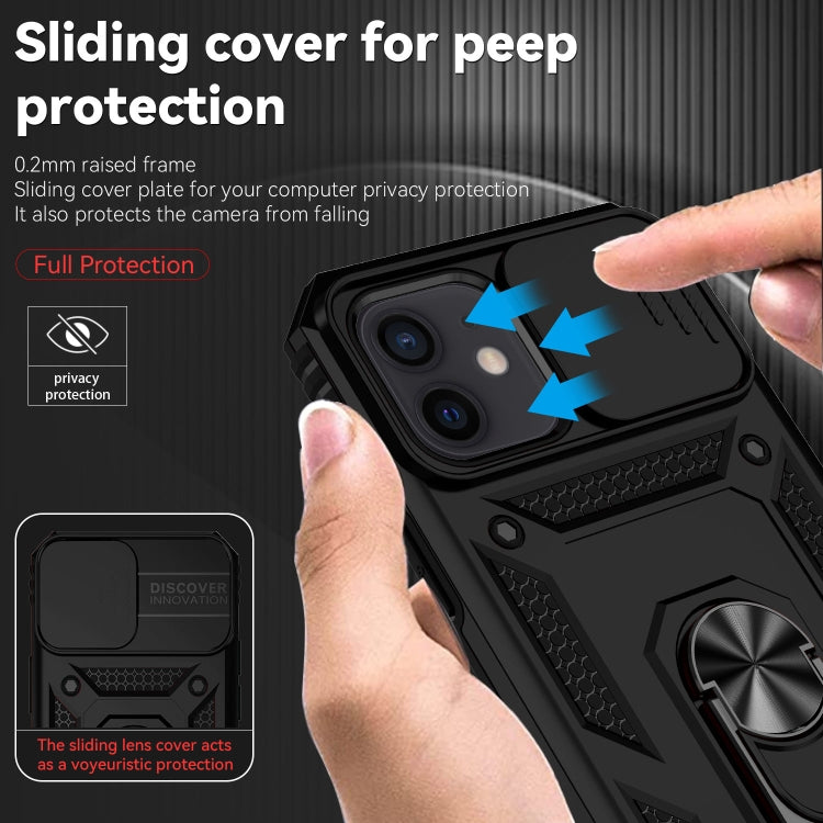 Sliding Camshield Holder Phone Case, For iPhone 12 mini, For iPhone SE 2022 / SE 2020 / 8 / 7 / 6, For iPhone 8 Plus / 7 Plus / 6 Plus