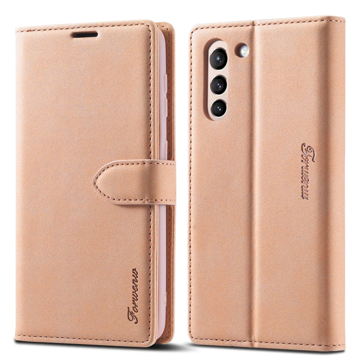 Forwenw F1 Series Matte Strong Magnetism Leather Phone Case, For Samsung Galaxy S22 Ultra 5G, For Samsung Galaxy S22 5G, For Samsung Galaxy S22+ 5G
