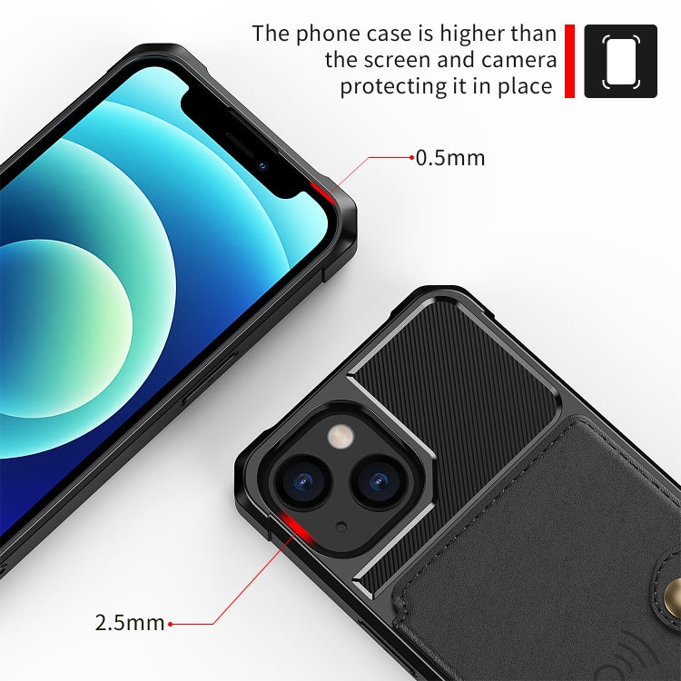 Magnetic Wallet Card Bag Leather Case, For iPhone 13 mini, For iPhone 13, For iPhone 13 Pro, For iPhone 13 Pro Max