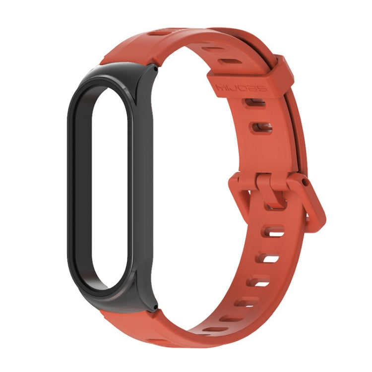 For Xiaomi Mi Band 6 / 5 Mijobs Flat Hole Silicone Watch Band, CS Case, Plus Case, GT Case