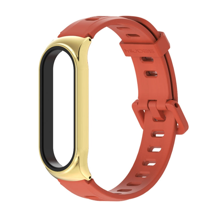 For Xiaomi Mi Band 6 / 5 Mijobs Flat Hole Silicone Watch Band, CS Case, Plus Case, GT Case