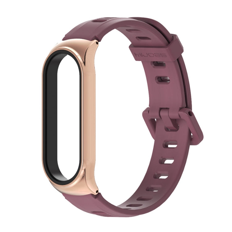 For Xiaomi Mi Band 6 / 5 Mijobs Flat Hole Silicone Watch Band, CS Case, Plus Case, GT Case