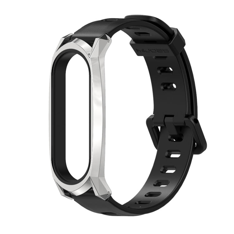 For Xiaomi Mi Band 6 / 5 Mijobs Flat Hole Silicone Watch Band, CS Case, Plus Case, GT Case