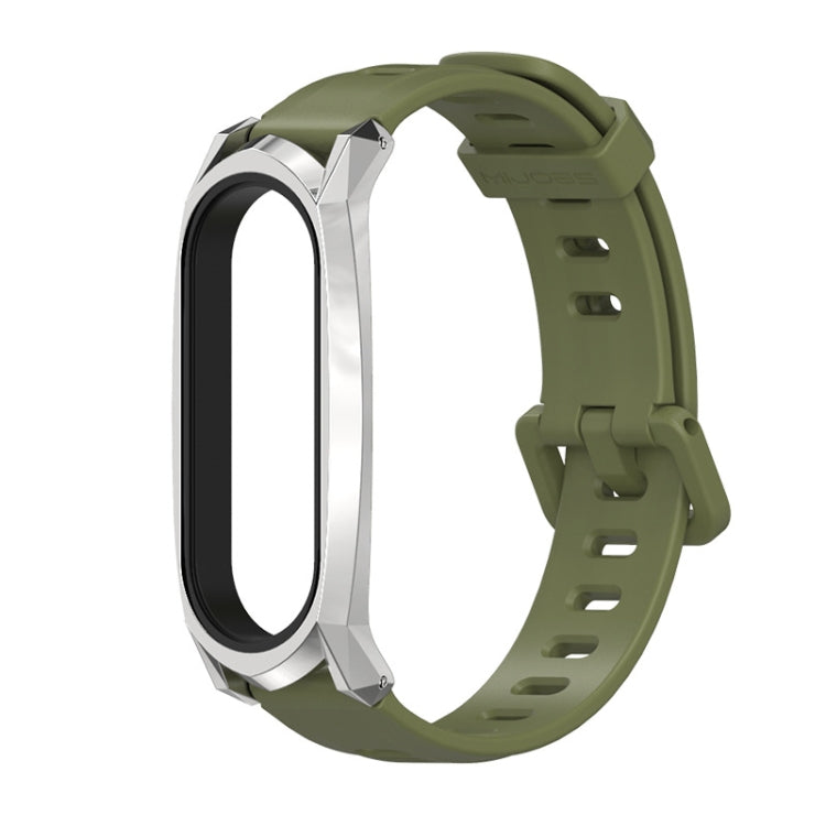 For Xiaomi Mi Band 6 / 5 Mijobs Flat Hole Silicone Watch Band, CS Case, Plus Case, GT Case