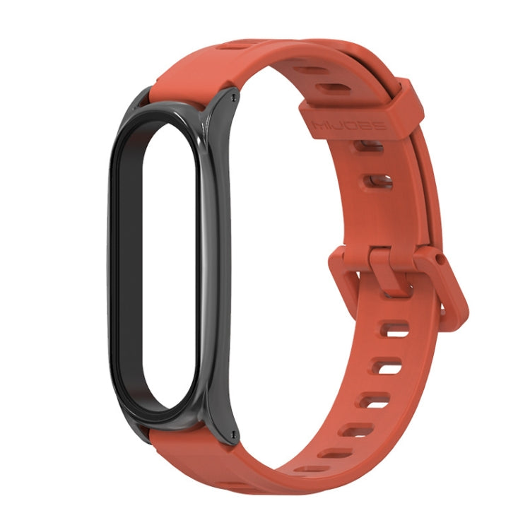 For Xiaomi Mi Band 6 / 5 Mijobs Flat Hole Silicone Watch Band, CS Case, Plus Case, GT Case