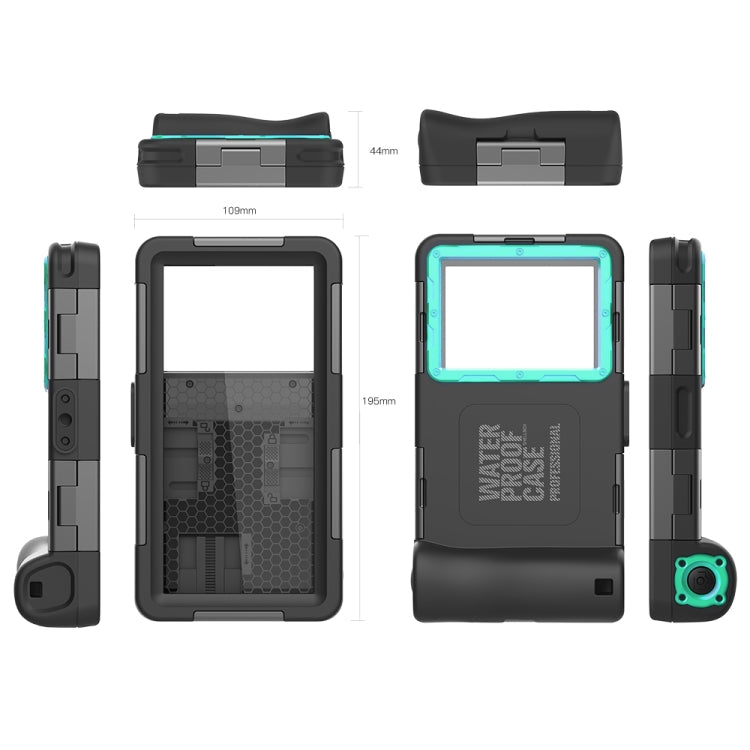 RedPepper 2nd Generation Diving Waterproof Protective Case, Black + Blue, Black + Orange, Black + Green, Black