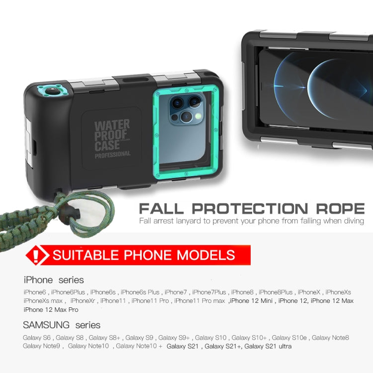 RedPepper 2nd Generation Diving Waterproof Protective Case, Black + Blue, Black + Orange, Black + Green, Black