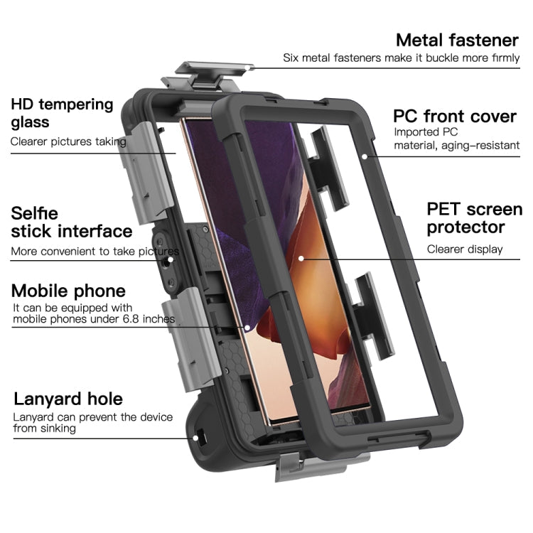 RedPepper 2nd Generation Diving Waterproof Protective Case, Black + Blue, Black + Orange, Black + Green, Black
