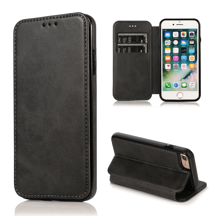 Knight Magnetic Suction Leather Phone Case, For iPhone XS Max, For iPhone SE 2022 / SE 2020 / 7 / 8, For iPhone 7 Plus / 8 Plus