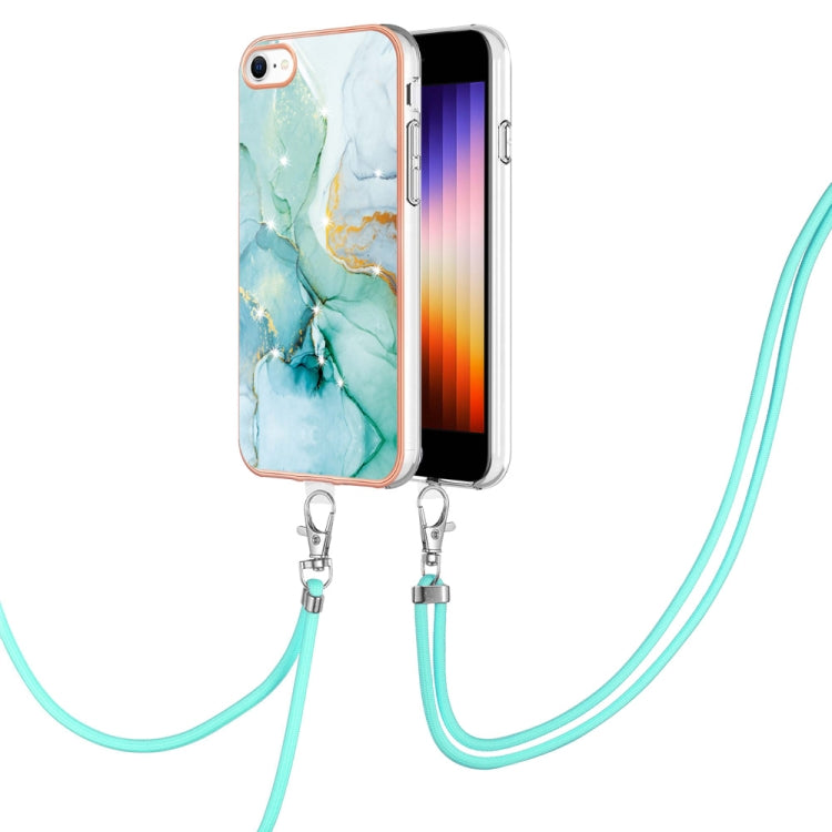 Electroplating Marble Pattern TPU Phone Case with Lanyard, For iPhone SE 2022 / SE 2020 / 8 / 7, For Motorola Moto G Stylus 2022, For Nokia G20 / G10, For Nokia G21 / G11