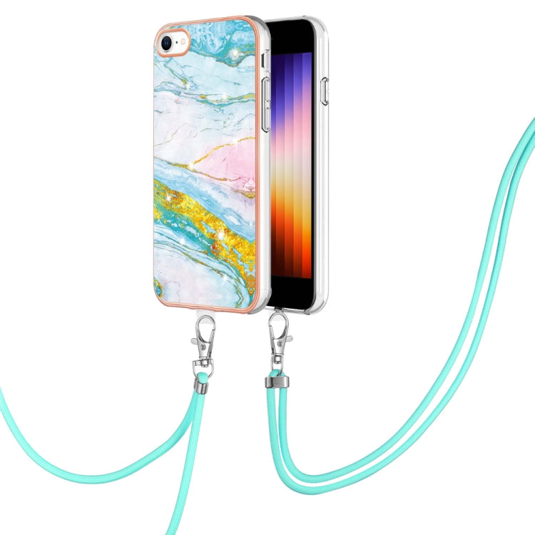 Electroplating Marble Pattern TPU Phone Case with Lanyard, For iPhone SE 2022 / SE 2020 / 8 / 7, For Motorola Moto G Stylus 2022, For Nokia G20 / G10, For Nokia G21 / G11