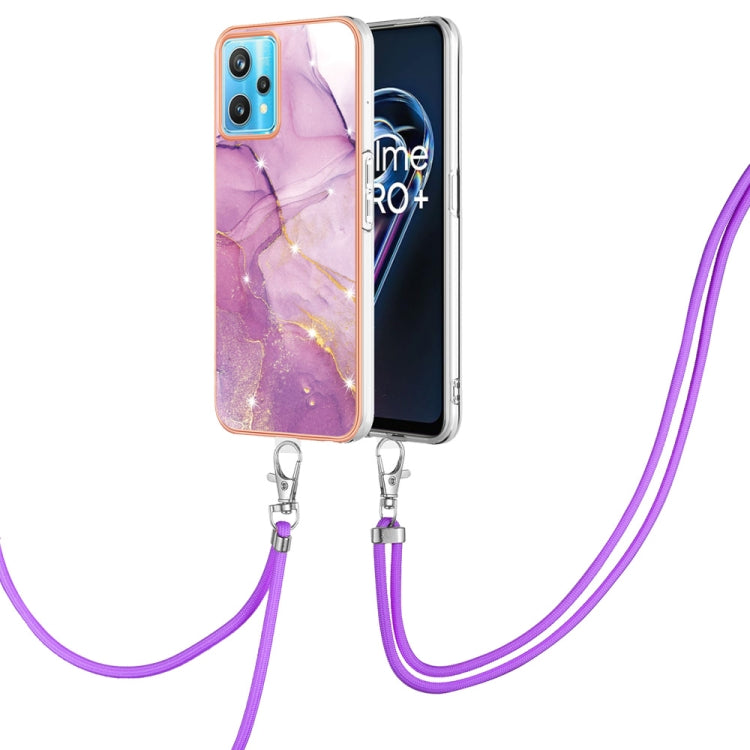Electroplating Marble Pattern TPU Phone Case with Lanyard, For Samsung Galaxy A23 5G / 4G, For OPPO Realme 9 Pro+ 5G, For Samsung Galaxy A13 4G, For OPPO Realme 9 Pro 5G