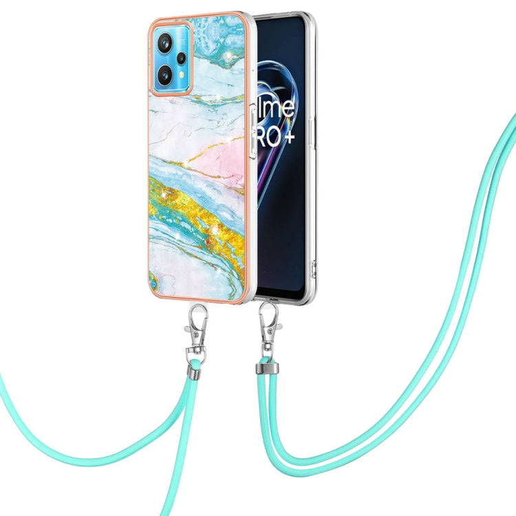Electroplating Marble Pattern TPU Phone Case with Lanyard, For Samsung Galaxy A23 5G / 4G, For OPPO Realme 9 Pro+ 5G, For Samsung Galaxy A13 4G, For OPPO Realme 9 Pro 5G