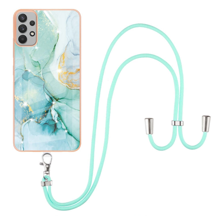 Electroplating Marble Pattern TPU Phone Case with Lanyard, For Samsung Galaxy A23 5G / 4G, For OPPO Realme 9 Pro+ 5G, For Samsung Galaxy A13 4G, For OPPO Realme 9 Pro 5G