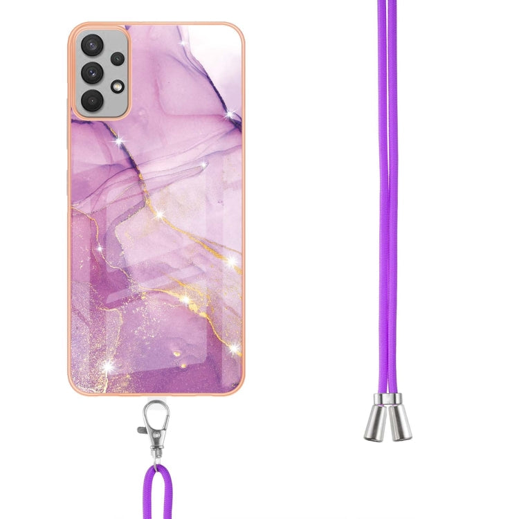 Electroplating Marble Pattern TPU Phone Case with Lanyard, For Samsung Galaxy A23 5G / 4G, For OPPO Realme 9 Pro+ 5G, For Samsung Galaxy A13 4G, For OPPO Realme 9 Pro 5G