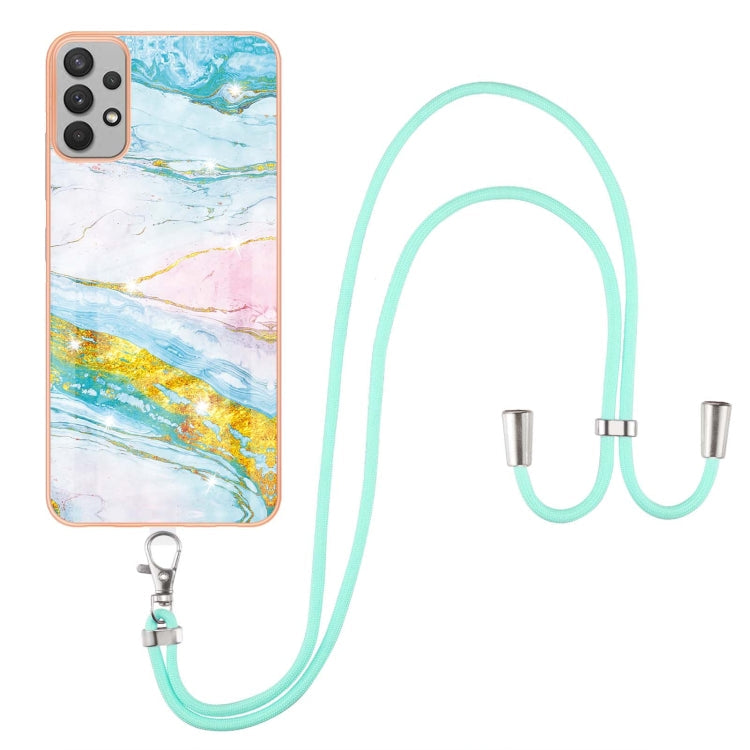 Electroplating Marble Pattern TPU Phone Case with Lanyard, For Samsung Galaxy A23 5G / 4G, For OPPO Realme 9 Pro+ 5G, For Samsung Galaxy A13 4G, For OPPO Realme 9 Pro 5G