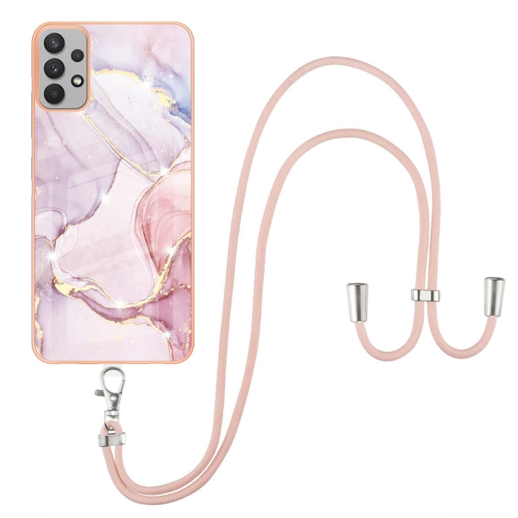 Electroplating Marble Pattern TPU Phone Case with Lanyard, For Samsung Galaxy A23 5G / 4G, For OPPO Realme 9 Pro+ 5G, For Samsung Galaxy A13 4G, For OPPO Realme 9 Pro 5G