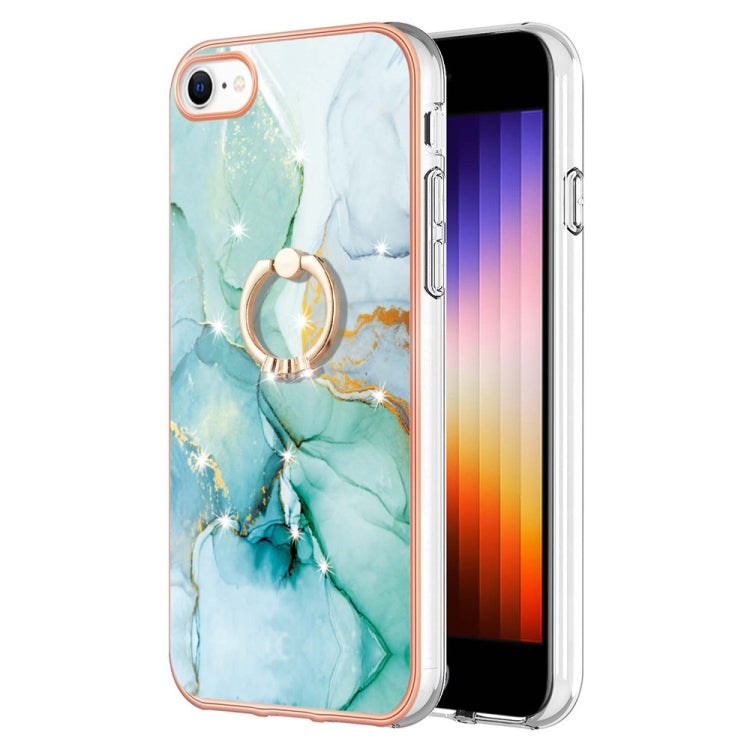 Electroplating Marble Pattern TPU Phone Case with Ring, For iPhone SE 2022 / SE 2020 / 8 / 7, For Motorola Moto G Stylus 2022, For Nokia G20 / G10, For Nokia G21 / G11